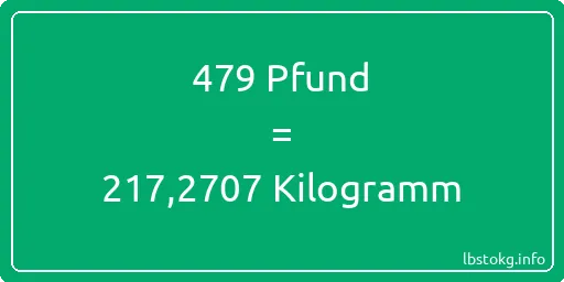 479 lbs bis kg - 479 Pfund bis Kilogramm