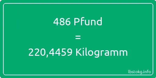 486 lbs bis kg - 486 Pfund bis Kilogramm