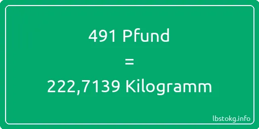 491 lbs bis kg - 491 Pfund bis Kilogramm