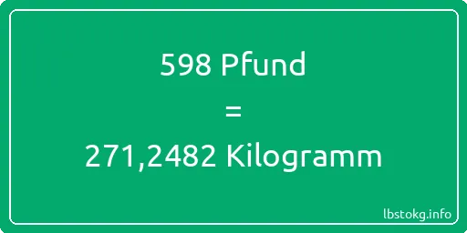 598 lbs bis kg - 598 Pfund bis Kilogramm