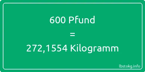 600 lbs bis kg - 600 Pfund bis Kilogramm