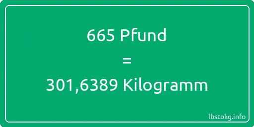 665 lbs bis kg - 665 Pfund bis Kilogramm