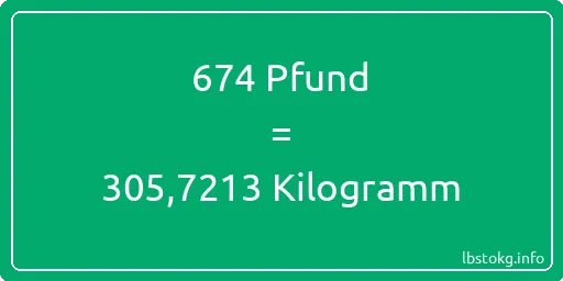 674 lbs bis kg - 674 Pfund bis Kilogramm