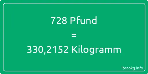 728 lbs bis kg - 728 Pfund bis Kilogramm