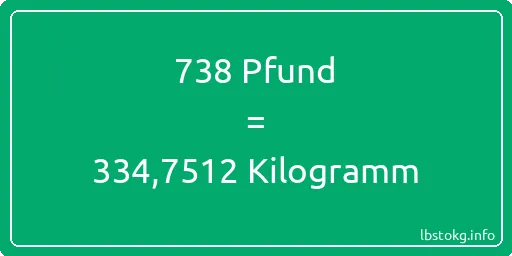 738 lbs bis kg - 738 Pfund bis Kilogramm