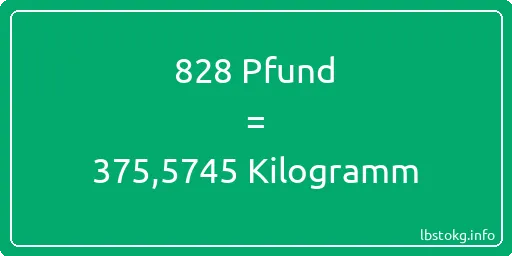 828 lbs bis kg - 828 Pfund bis Kilogramm