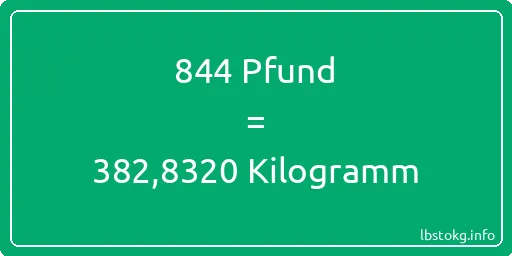 844 lbs bis kg - 844 Pfund bis Kilogramm