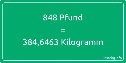 848 lbs bis kg - 848 Pfund bis Kilogramm