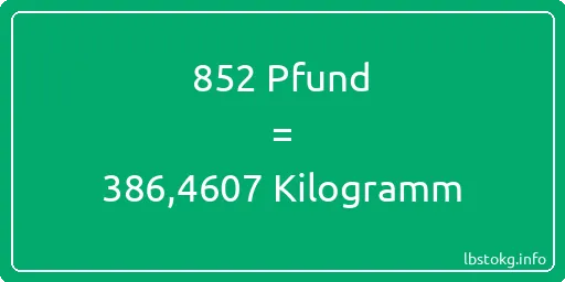 852 lbs bis kg - 852 Pfund bis Kilogramm