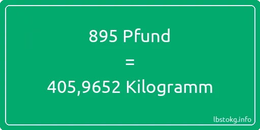 895 lbs bis kg - 895 Pfund bis Kilogramm