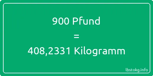 900 lbs bis kg - 900 Pfund bis Kilogramm