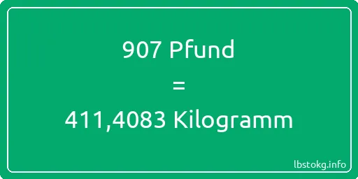 907 lbs bis kg - 907 Pfund bis Kilogramm