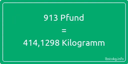 913 lbs bis kg - 913 Pfund bis Kilogramm