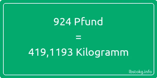 924 lbs bis kg - 924 Pfund bis Kilogramm