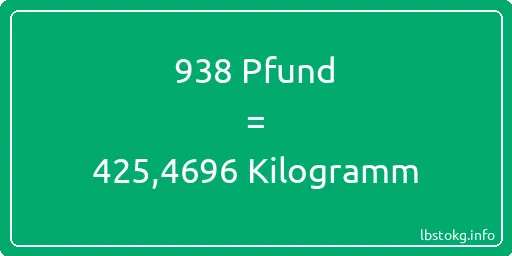 938 lbs bis kg - 938 Pfund bis Kilogramm