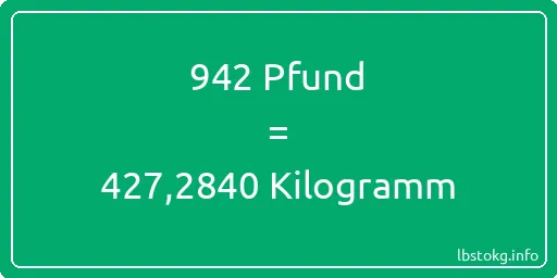 942 lbs bis kg - 942 Pfund bis Kilogramm