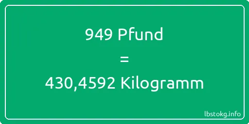 949 lbs bis kg - 949 Pfund bis Kilogramm