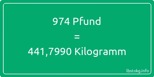 974 lbs bis kg - 974 Pfund bis Kilogramm