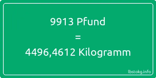 9913 lbs bis kg - 9913 Pfund bis Kilogramm