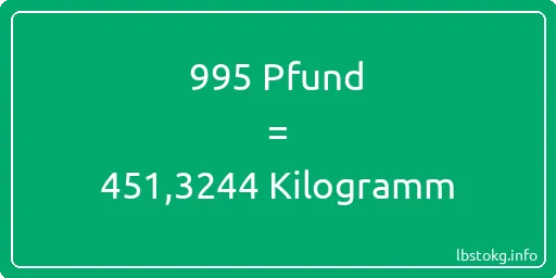 995 lbs bis kg - 995 Pfund bis Kilogramm