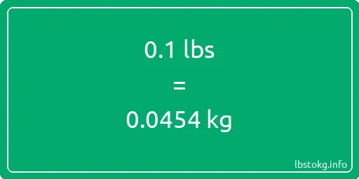 0-1 Lbs to Kg - 0-1 pounds to kilograms