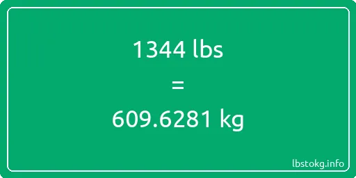 1344 Lbs to Kg - 1344 pounds to kilograms