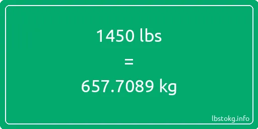 1450 Lbs to Kg - 1450 pounds to kilograms