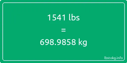 1541 Lbs to Kg - 1541 pounds to kilograms