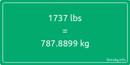 1737 Lbs to Kg - 1737 pounds to kilograms