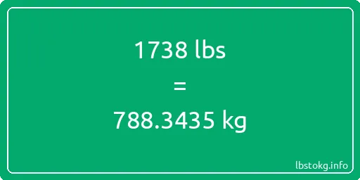 1738 Lbs to Kg - 1738 pounds to kilograms