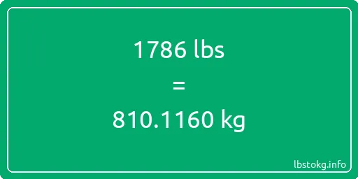 1786 Lbs to Kg - 1786 pounds to kilograms