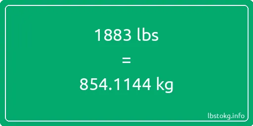 1883 Lbs to Kg - 1883 pounds to kilograms