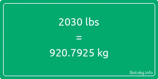 2030 Lbs to Kg - 2030 pounds to kilograms