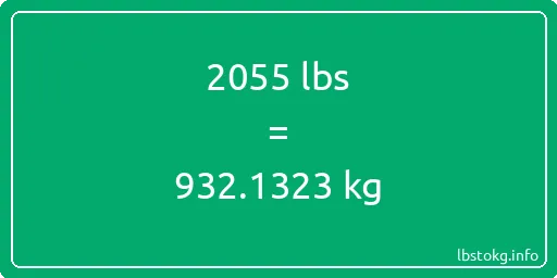 2055 Lbs to Kg - 2055 pounds to kilograms