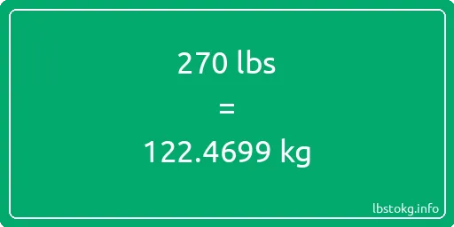 270 Lbs to Kg - 270 pounds to kilograms