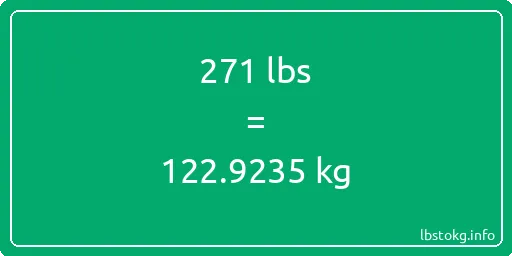 271 Lbs to Kg - 271 pounds to kilograms