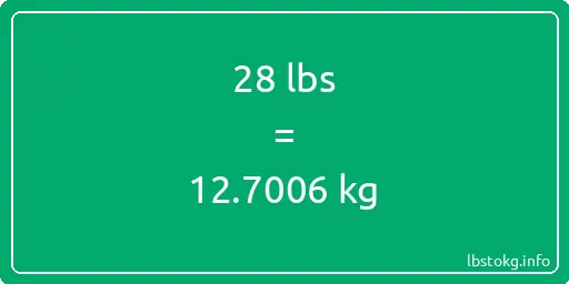 28 Lbs to Kg - 28 pounds to kilograms