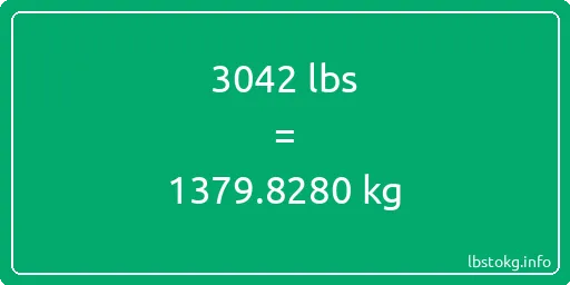 3042 Lbs to Kg - 3042 pounds to kilograms