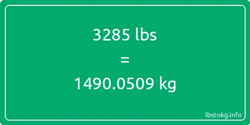 3285 Lbs to Kg - 3285 pounds to kilograms