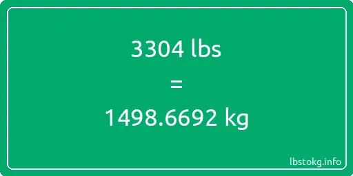 3304 Lbs to Kg - 3304 pounds to kilograms