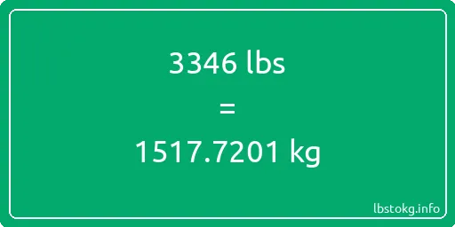 3346 Lbs to Kg - 3346 pounds to kilograms