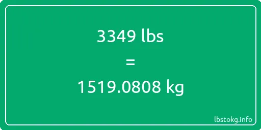 3349 Lbs to Kg - 3349 pounds to kilograms