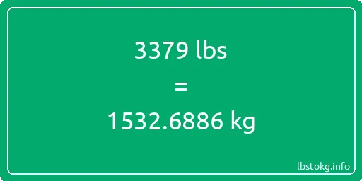 3379 Lbs to Kg - 3379 pounds to kilograms