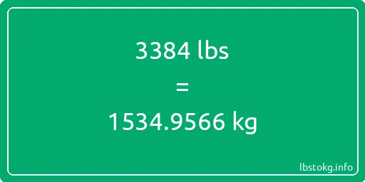 3384 Lbs to Kg - 3384 pounds to kilograms