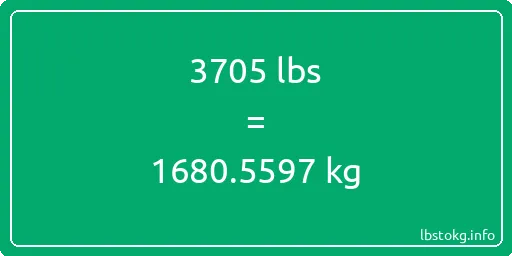 3705 Lbs to Kg - 3705 pounds to kilograms