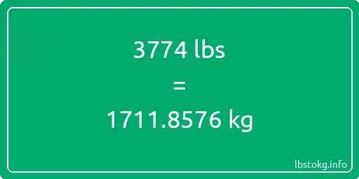 3774 Lbs to Kg - 3774 pounds to kilograms