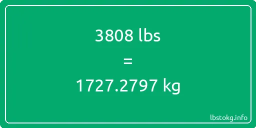 3808 Lbs to Kg - 3808 pounds to kilograms