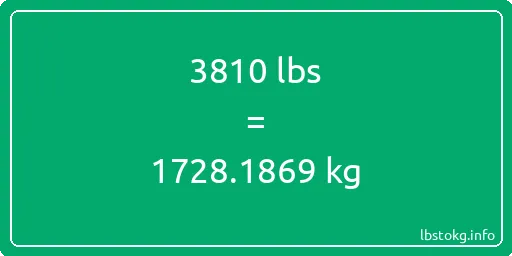 3810 Lbs to Kg - 3810 pounds to kilograms