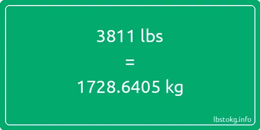 3811 Lbs to Kg - 3811 pounds to kilograms