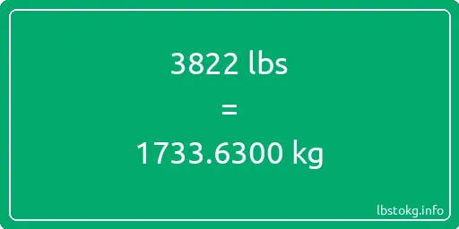 3822 Lbs to Kg - 3822 pounds to kilograms